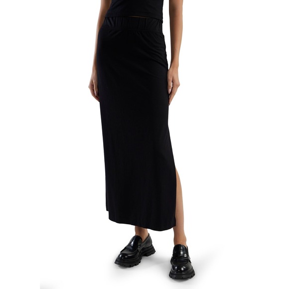 Old Navy Dresses & Skirts - Y2K Old Navy L Black Maxi Skirt Waist Side Slit Witchy Goth Emo Punk Capsule